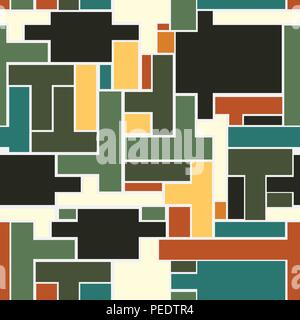 Nahtlose Wiederholung Hintergrund aus einer Vielzahl von rechteckigen Formen Stock Vektor