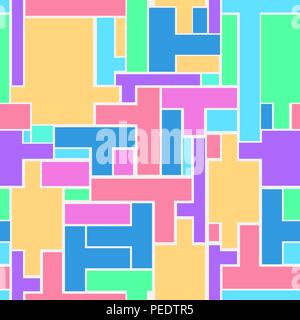 Nahtlose Wiederholung Hintergrund aus einer Vielzahl von rechteckigen Formen Stock Vektor