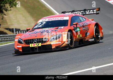 Lucas Auer in seinen Mercedes in der DTM 2018 in Brands Hatch, Großbritannien Stockfoto