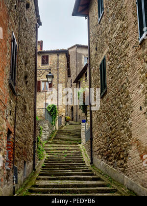 Straßen in Borgo sul Trasimeno in Umbrien, Italien Stockfoto