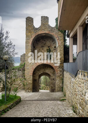 Straßen in Borgo sul Trasimeno in Umbrien, Italien Stockfoto