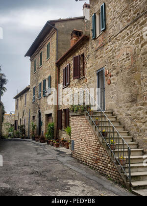 Straßen in Borgo sul Trasimeno in Umbrien, Italien Stockfoto