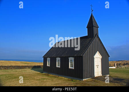 Die Schwarze Kirche von Budir. Island Stockfoto