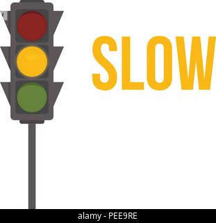 Ampel isolierte Symbol. Gelbe Leuchten Vector Illustration. Straße Kreuzung, Verordnung unterzeichnen, Verkehrsregeln design Element. Stock Vektor