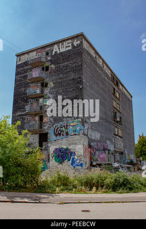 Verlassene Gebäude in Kopenhagen, Dänemark. Stockfoto