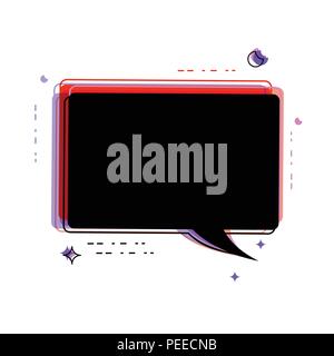 Ebenen und horizontalen geometrischer Vektor Banner mit zufälligen Formen. Verzerrte Panne und chromatische Aberration trendigen Effekt. Element für Grafikdesign - Post Stock Vektor