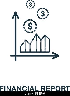 Finanzbericht kreative Symbol. Einfaches element Abbildung. Finanzbericht Konzept symbol Design von Personal Finance Collection. Kann verwendet werden für Stock Vektor