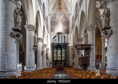 Stiftskirche St. Walburga/Sint-Walburgakerk in der Stadt Oudenaarde, Ostflandern, Belgien Stockfoto