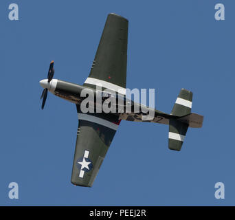 USAF P-51 Mustang während eine Anzeige an die 2018 Royal International Air Tattoo an RAF Fairford, England. Stockfoto