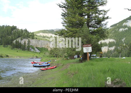 Tabelle Rock Boot Camp, Smith River State Park, Montana, USA Stockfoto