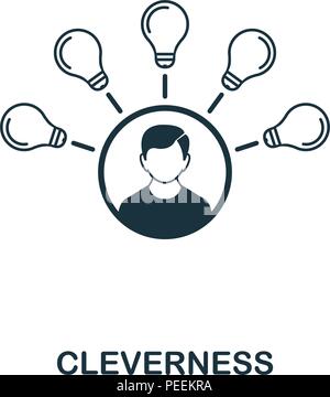 Cleverness kreative Symbol. Einfaches element Abbildung. Cleverness Konzept symbol Design vom Projektmanagement Sammlung. Für mobile verwendet werden und Stock Vektor