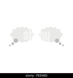 Flache design Vector Illustration Konzept der zwei gedankenblasen Symbol. Stock Vektor