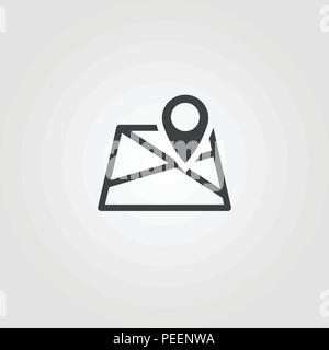 Karte creative Symbol. Einfaches element Abbildung. Karte Konzept symbol Design von ui-Sammlung. Können für im Web verwendet werden, mobile und Print. web design, Apps, Stock Vektor
