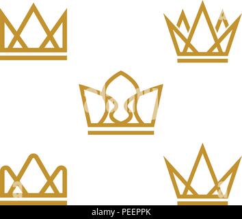 Crown Logo Vorlage Vektor icon Abbildung design Stock Vektor