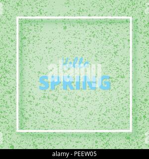 Hallo Frühling Karte. Textur Hintergrund. Vector Illustration. Stock Vektor