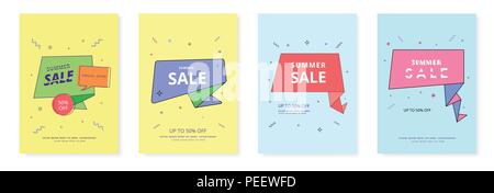 Der Sommer Verkauf vertikale Banner. Element für Grafik Design - Web, Social Media, Banner, Poster, Flyer, Ad. Vector Illustration. Stock Vektor