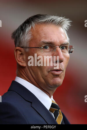 Hull City Manager Nigel Adkins während der carabao Schale, erste Runde an Bramall Lane, Sheffield. Stockfoto