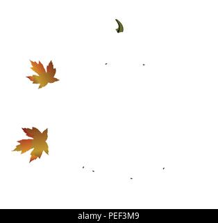Herbst Sale. Herbst Blätter sind mit Kreide auf einer schwarzen Tafel gezeichnet. Skizze, Designelemente. Vektor. Stock Vektor