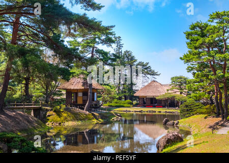 Oyakuen Heilpflanzengarten in der Stadt Aizuwakamatsu, Fukushima, Japan Stockfoto