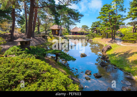 Oyakuen Heilpflanzengarten in der Stadt Aizuwakamatsu, Fukushima, Japan Stockfoto