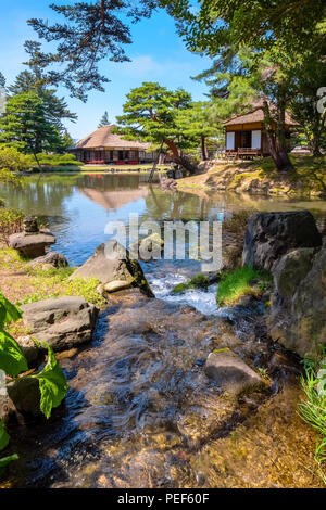 Oyakuen Heilpflanzengarten in der Stadt Aizuwakamatsu, Fukushima, Japan Stockfoto