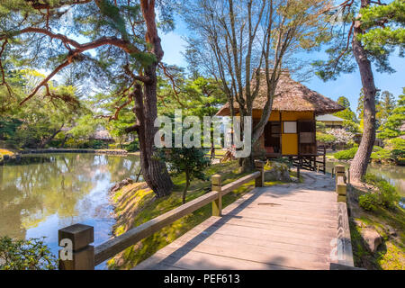 Oyakuen Heilpflanzengarten in der Stadt Aizuwakamatsu, Fukushima, Japan Stockfoto