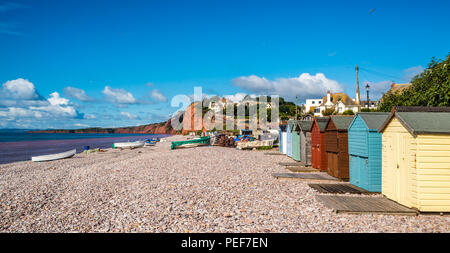 Am frühen Morgen auf budleigh Strand, bevor die Urlauber kommen. Stockfoto