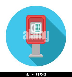 Münztelefon Symbol im flachen Stil auf weißem Hintergrund. Park symbol Vektor Illustration. Stock Vektor