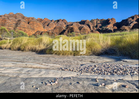 Trockenes Flussbett der Piccaninny Creek in den Bungle Bungles Nationalpark, Northern Territories, Australien Stockfoto