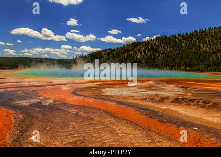 Grand Prismatic Spring im Yellowstone National Park Stockfoto