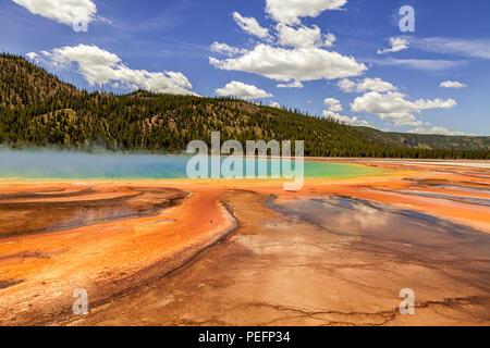 Grand Prismatic Spring im Yellowstone National Park Stockfoto