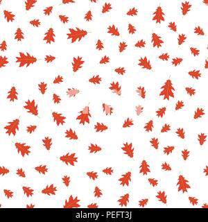 Nahtlose Muster der Herbst rote Blätter nach dem Zufallsprinzip Stock Vektor