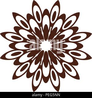 Orientalische Kreis Muster. Laserschneiden Mandala. Braun floralen Muster. Stock Vektor