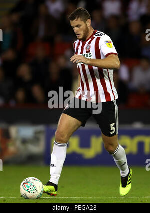 Von Sheffield United Jack O'Connell während der carabao Schale, erste Runde an Bramall Lane, Sheffield Stockfoto