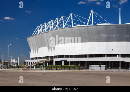 Rostov am Don, Russland, 10. August 2018. Das neue Stadion für die Fußball-WM 2018 (Fußball). Stockfoto