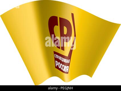 Flagge der russischen Partei Messe Russland. Vector Illustration auf weißem Hintergrund Stock Vektor