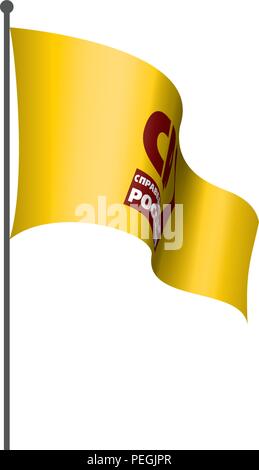 Flagge der russischen Partei Messe Russland. Vector Illustration auf weißem Hintergrund Stock Vektor