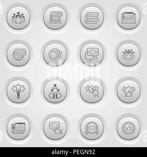 Einfaches Einstellen von Testimonials Symbole Stock Vektor