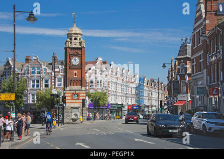 Crouch End Broadway und Clock Tower North London England Stockfoto