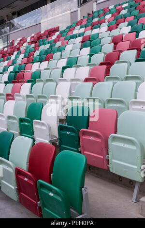 Minsk, Weißrussland, 14. August 2018 - Nationale Olympische Stadion Dinamo ist ein multifunktionales Fußball und Sport Stadion in Minsk, Weißrussland, nach einer Stockfoto