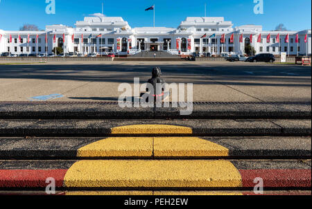 Canberra, Australian Capital Territory, China. 11. Juli 2018. Canberra, Australian Capital Territory, Australien. 11. Juli 2018. Aboriginal Tent Embassy. Credit: Jayne Russell/ZUMA Draht/Alamy leben Nachrichten Stockfoto