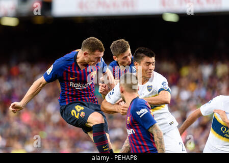 Barcelona, Spanien. 15. Aug 2018. Joan Gamper Trophäe Match zwischen dem FC Barcelona und Boca Juniors im Camp Nou am 15. August 2018 in Barcelona, Spanien. Credit: UKKO Images/Alamy leben Nachrichten Stockfoto