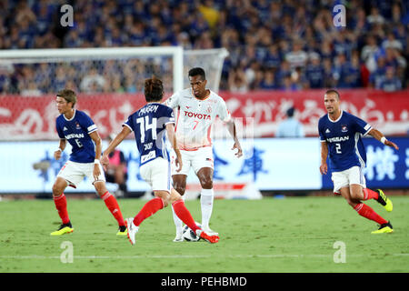 Kanagawa, Japan. 15 Aug, 2018. Jo (Grampus) Fußball: 2018 J1 Liga Match zwischen Yokohama FMarinos 1-2 Nagoya Grampus bei Nissan Stadion in Kanagawa, Japan. Credit: yohei Osada/LBA SPORT/Alamy leben Nachrichten Stockfoto