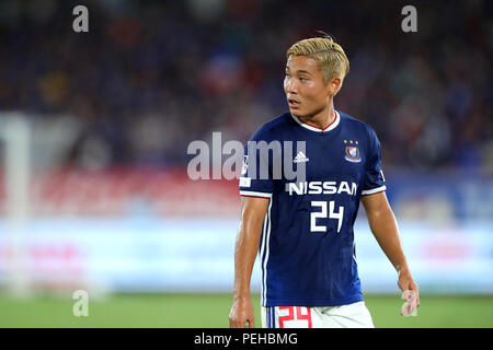 Kanagawa, Japan. 15 Aug, 2018. Ryosuke Yamanaka (FMarinos) Fußball: 2018 J1 Liga Match zwischen Yokohama FMarinos 1-2 Nagoya Grampus bei Nissan Stadion in Kanagawa, Japan. Credit: yohei Osada/LBA SPORT/Alamy leben Nachrichten Stockfoto