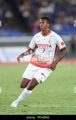 Kanagawa, Japan. 15 Aug, 2018. Jo (Grampus) Fußball: 2018 J1 Liga Match zwischen Yokohama FMarinos 1-2 Nagoya Grampus bei Nissan Stadion in Kanagawa, Japan. Credit: yohei Osada/LBA SPORT/Alamy leben Nachrichten Stockfoto