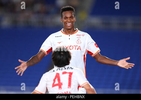 Kanagawa, Japan. 15 Aug, 2018. Jo (Grampus) Fußball: 2018 J1 Liga Match zwischen Yokohama FMarinos 1-2 Nagoya Grampus bei Nissan Stadion in Kanagawa, Japan. Credit: yohei Osada/LBA SPORT/Alamy leben Nachrichten Stockfoto