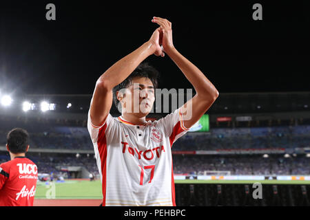 Kanagawa, Japan. 15 Aug, 2018. Yuichi Maruyama (Grampus) Fußball: 2018 J1 Liga Match zwischen Yokohama FMarinos 1-2 Nagoya Grampus bei Nissan Stadion in Kanagawa, Japan. Credit: yohei Osada/LBA SPORT/Alamy leben Nachrichten Stockfoto