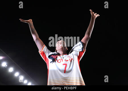 Kanagawa, Japan. 15 Aug, 2018. Jo (Grampus) Fußball: 2018 J1 Liga Match zwischen Yokohama FMarinos 1-2 Nagoya Grampus bei Nissan Stadion in Kanagawa, Japan. Credit: yohei Osada/LBA SPORT/Alamy leben Nachrichten Stockfoto