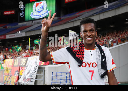 Kanagawa, Japan. 15 Aug, 2018. Jo (Grampus) Fußball: 2018 J1 Liga Match zwischen Yokohama FMarinos 1-2 Nagoya Grampus bei Nissan Stadion in Kanagawa, Japan. Credit: yohei Osada/LBA SPORT/Alamy leben Nachrichten Stockfoto