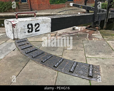 Lock 92, Rochdale Canal, Castlefield, Manchester, North West England, Großbritannien, M3 4LZ Stockfoto